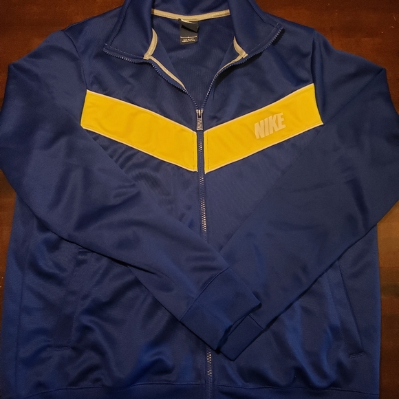 MENS ATHLETIC NIKE POLYESTER JACKET SWEAT S - Picture 2 of 2